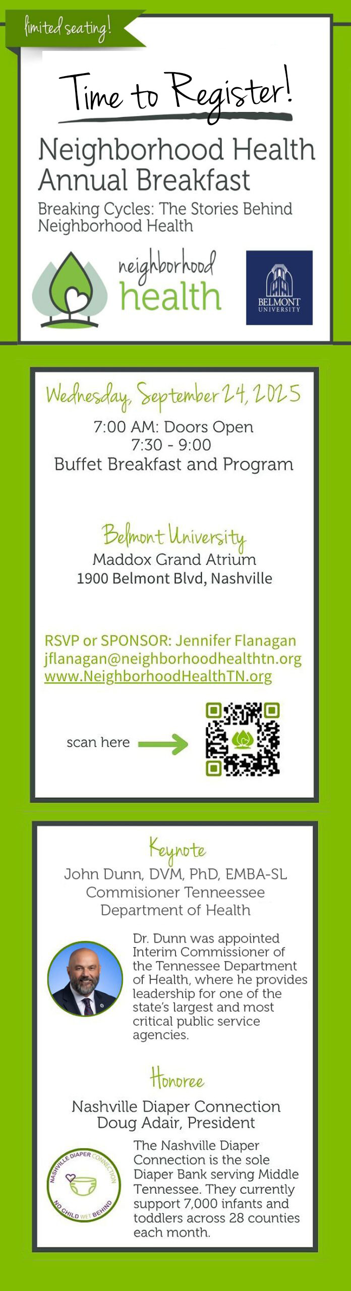 Neighborhood Health Annual Fundraiser 2025 - Time to Register Mobile View